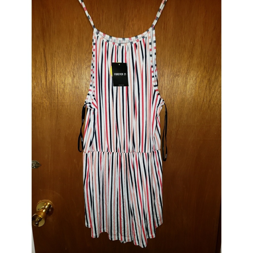 Forever 21 Striped Romper - Size Large